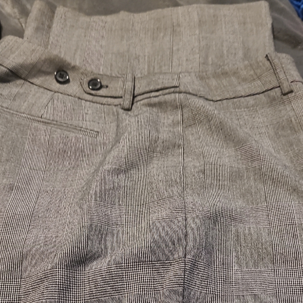 New York & Company Gray Plaid Trousers